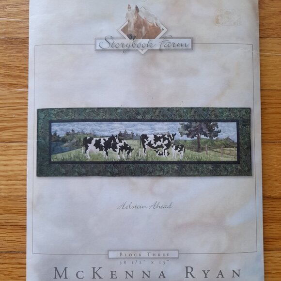 Vintage Holstein Cow Quilt Block Sewing Pattern McKenna Ryan Storybook Farm - Picture 8 of 9
